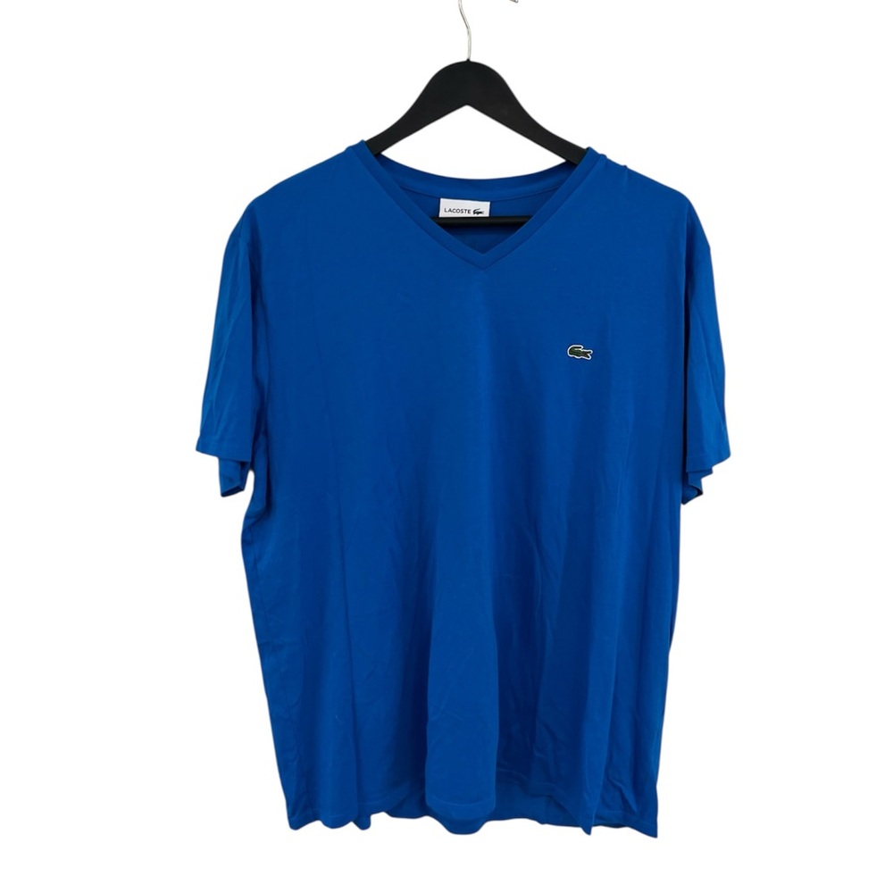 Lacoste Men's Blue V-Neck Short Sleeve Tee xxl